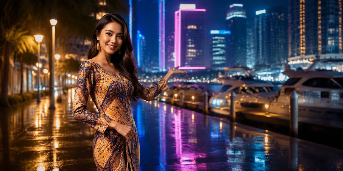 Suasana hiburan kasino di Petaling Jaya dengan pakaian batik tradisional